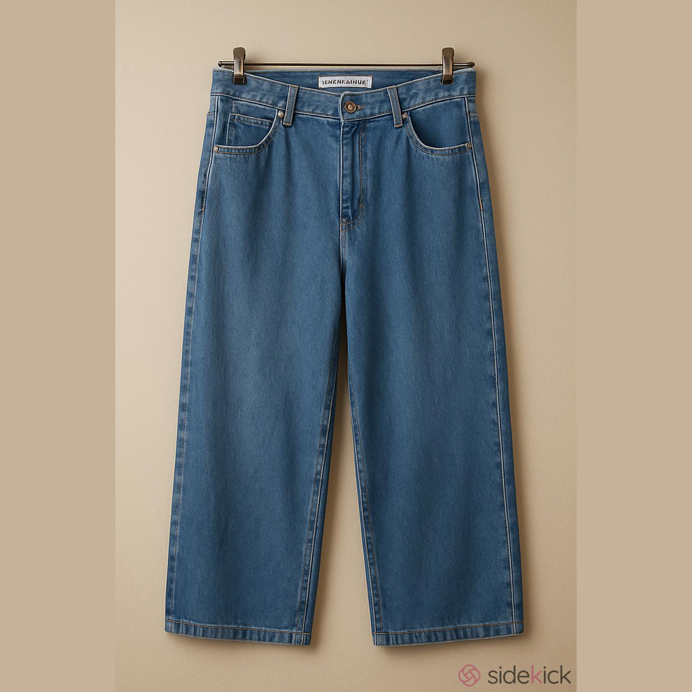 Scotch & Soda Wide Leg Cropped Jeans Size 12 High Rise Blue